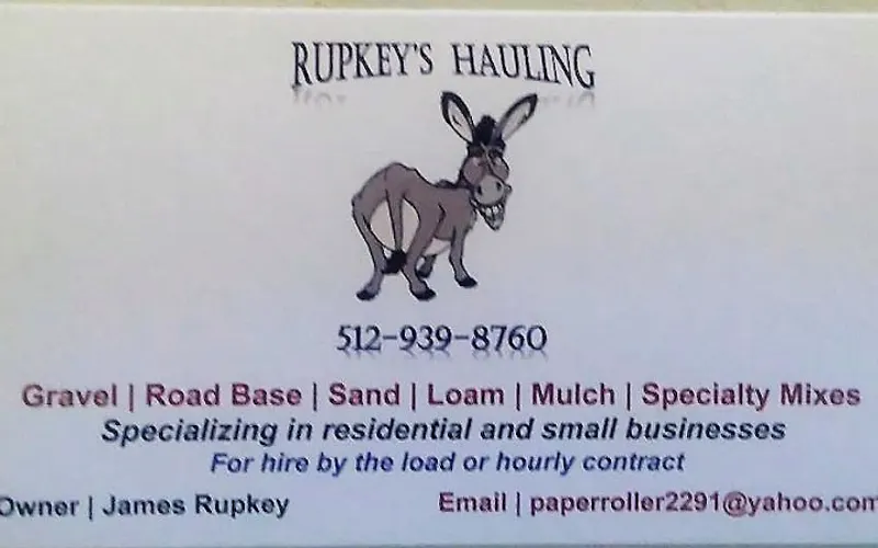 Rupkeys Hauling — Sand & gravel supplier