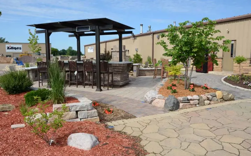 Zillges Spa, Landscape & Fireplace — Landscaper