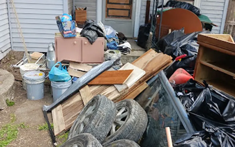 Incredible investment llc junk removal property cleanout shed demolition junk hauling akron trash foreclosure cleanout — Demolition contractor